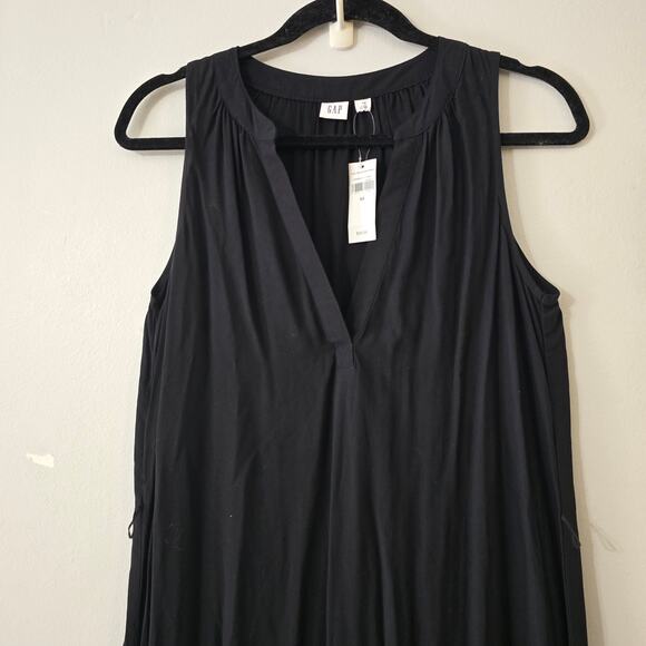 NWT GAP Black Lightweight Sleeveless Summer Beach Dress Size XS Extra Small - Picture 2 of 12